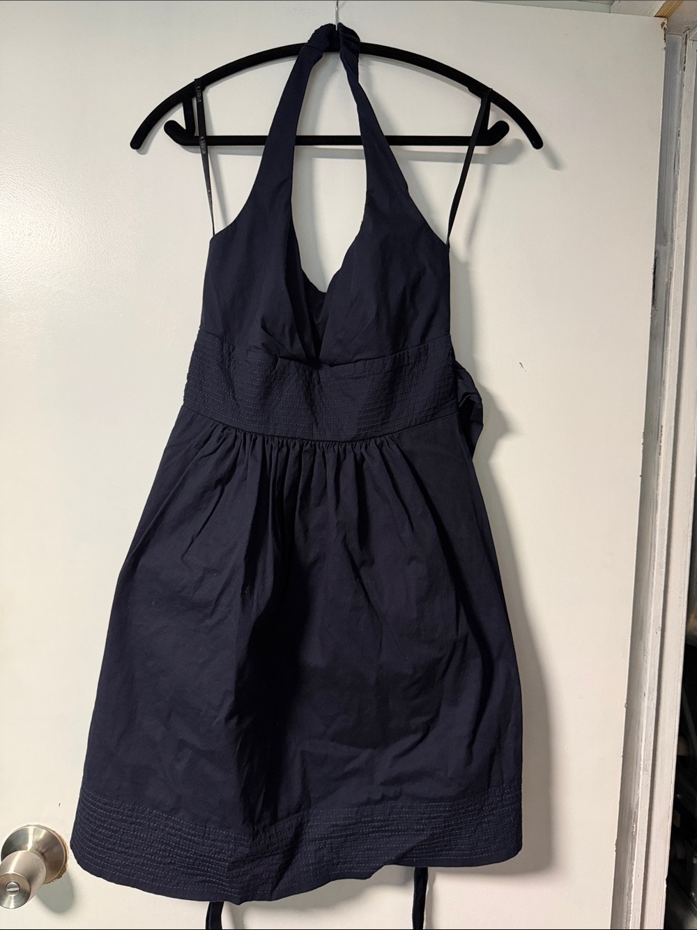 B Darlin Navy Halter Dress with Tie in back